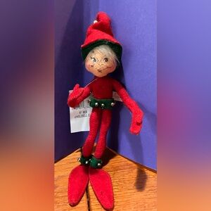 GUC with tag Annalee 9” Red Jinglebell Elf #738206 Year 2006